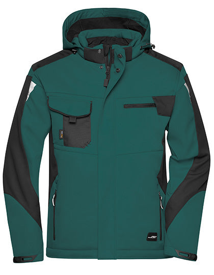 Daiber - Craftsmen Softshell Jacket -STRONG- - Dark Green / Black