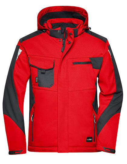 Daiber - Craftsmen Softshell Jacket -STRONG- - Red / Black