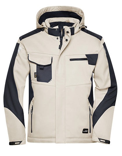 Daiber - Craftsmen Softshell Jacket -STRONG- - Stone / Black