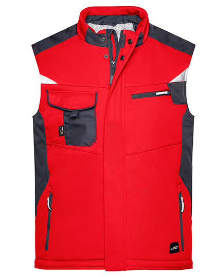 Daiber - Craftsmen Softshell Vest -STRONG- - Red / Black