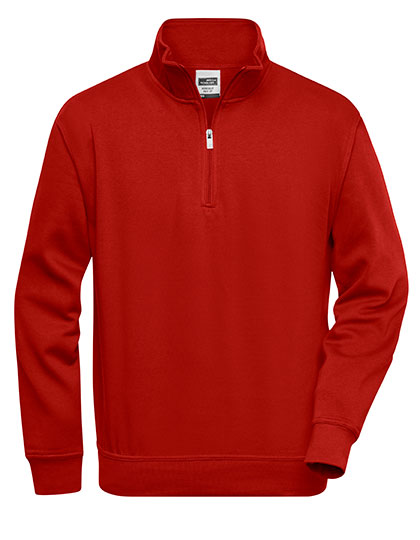 Daiber - Workwear Half Zip Sweat - Wine