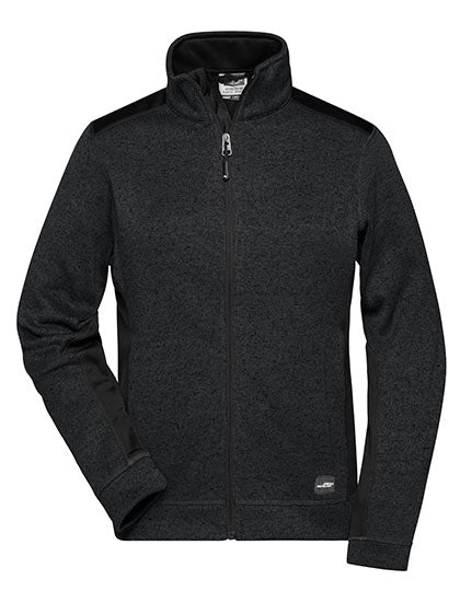 Daiber - Ladies´ Knitted Workwear Fleece Jacket -STRONG- - Black