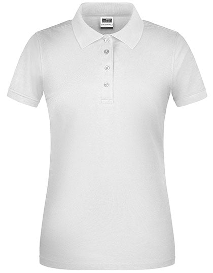 James & Nicholson - Bio Workwear Dames Polo - White