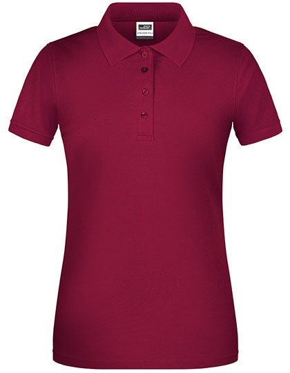 James & Nicholson - Bio Workwear Dames Polo - Wine