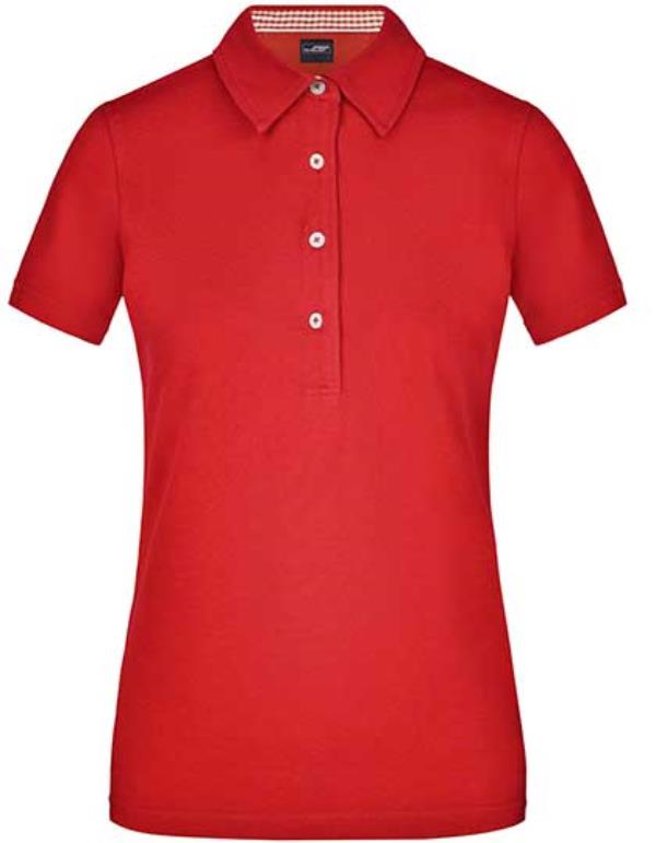 Daiber - Plain Dames Polo - Red/Red