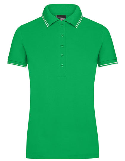 James & Nicholson - Dames Polo - Fern Green/White