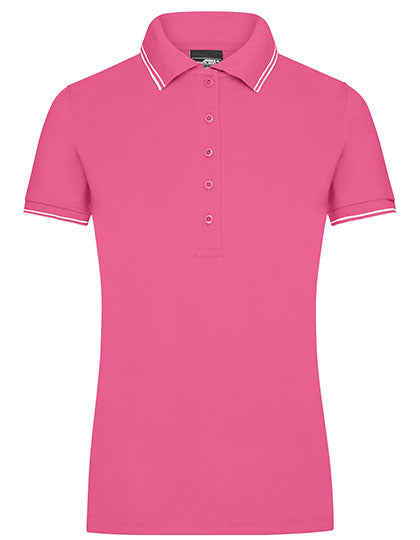James & Nicholson - Dames Polo - Pink/White