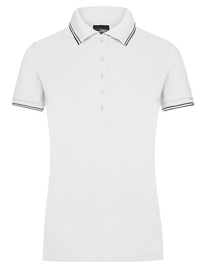 James & Nicholson - Dames Polo - White/Navy