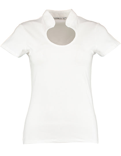 Kustom Kit - Keyhole Hals Dames T-Shirt - White