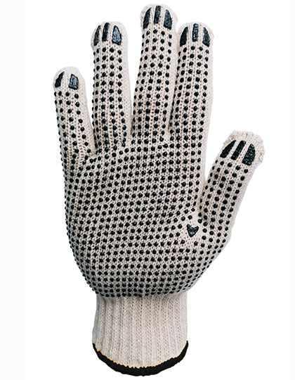 Korntex - Robust Coarse Knitted Werkhandschoenen - Ecru/Black
