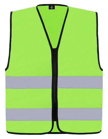 Korntex - Hi-Vis Safety Vest Cologne With Front Zipper - Lime Green