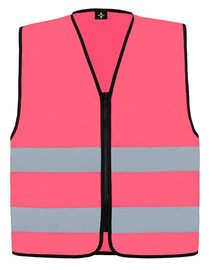 Korntex - Hi-Vis Safety Vest Cologne With Front Zipper - Neon Pink