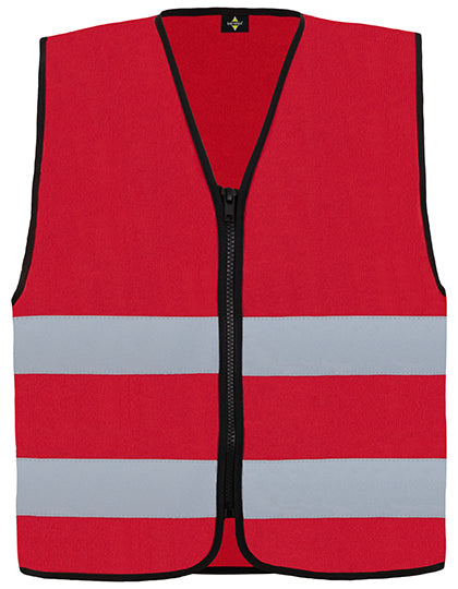 Korntex - Hi-Vis Safety Vest Cologne With Front Zipper - Red
