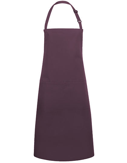 Karlowsky - Bib Apron Basic With Pocket And Buckle - Aubergine (ca. Pantone 5185C)