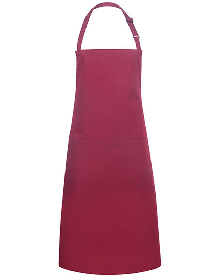 Karlowsky - Bib Apron Basic With Pocket And Buckle - Bordeaux (ca. Pantone 209C)