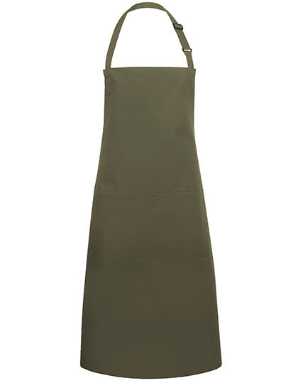 Karlowsky - Bib Apron Basic With Pocket And Buckle - Moss Green (ca. Pantone 7764C)