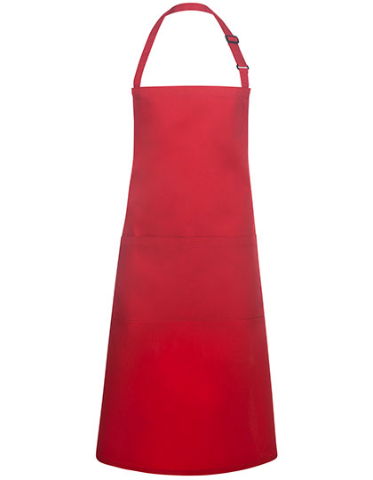 Karlowsky - Bib Apron Basic With Pocket And Buckle - Red (ca. Pantone 186C)