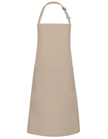 Karlowsky - Bib Apron Basic With Pocket And Buckle - Sand (ca. Pantone 7529C)