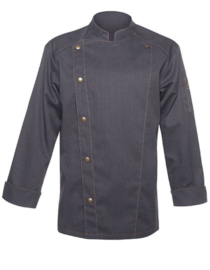 Karlowsky - Chef Jacket Jeans-Style - Vintage Black (ca. Pantone Cool Grey11C)