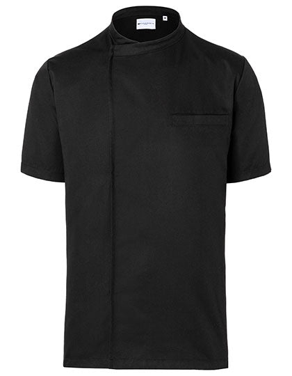 Karlowsky - Short-Sleeve Throw-Over Chef Shirt Basic - Black (ca. Pantone 419C)