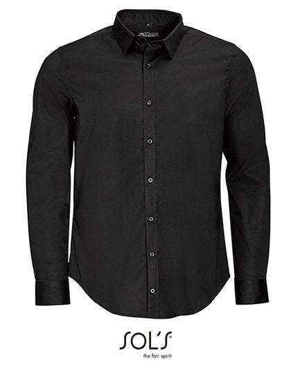 SOL´S - Men´s Long Sleeve Stretch Shirt Blake - Black