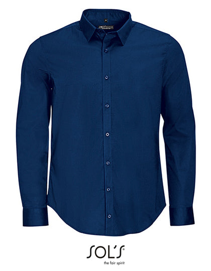 SOL´S - Men´s Long Sleeve Stretch Shirt Blake - Dark Blue
