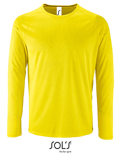 SOL´S - Men´s Long Sleeve Sports T-Shirt Sporty - Neon Yellow