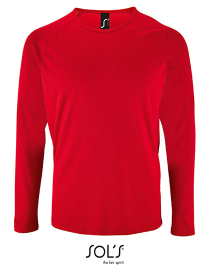 SOL´S - Men´s Long Sleeve Sports T-Shirt Sporty - Red