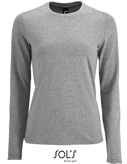 SOL´S - Women´s Long Sleeve T-Shirt Imperial - Grey Melange