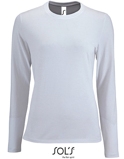 SOL´S - Women´s Long Sleeve T-Shirt Imperial - White