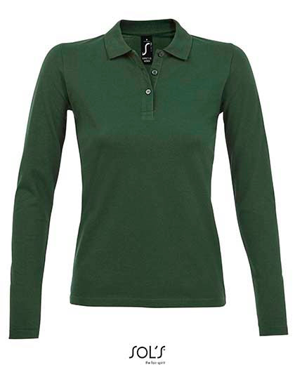 SOL´S - Women´s Long-Sleeve Piqué Polo Shirt Perfect - Bottle Green