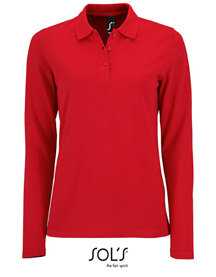 SOL´S - Women´s Long-Sleeve Piqué Polo Shirt Perfect - Red