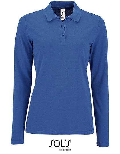 SOL´S - Women´s Long-Sleeve Piqué Polo Shirt Perfect - Royal Blue 241