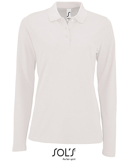 SOL´S - Women´s Long-Sleeve Piqué Polo Shirt Perfect - White