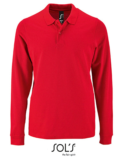 SOL´S - Men´s Long-Sleeve Piqué Polo Shirt Perfect - Red