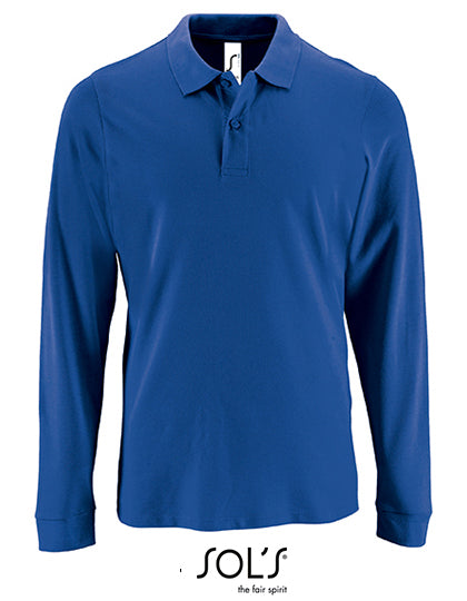SOL´S - Men´s Long-Sleeve Piqué Polo Shirt Perfect - Royal Blue 241