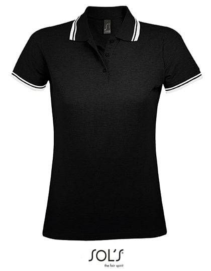 SOL´S - Women´s Polo Shirt Pasadena - Black / White