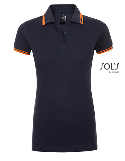 SOL´S - Women´s Polo Shirt Pasadena - French Navy / Neon Orange