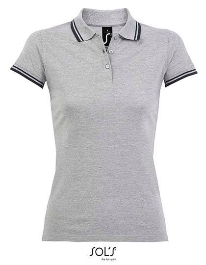 SOL´S - Women´s Polo Shirt Pasadena - Grey Melange / Navy