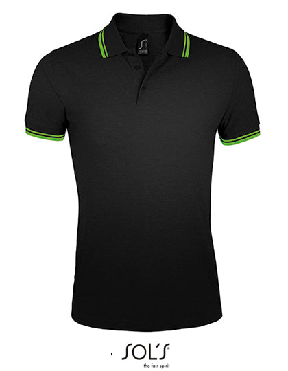 SOL´S - Men´s Polo Shirt Pasadena - Black / Lime