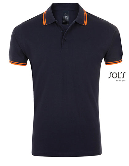 SOL´S - Men´s Polo Shirt Pasadena - French Navy / Neon Orange