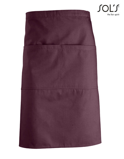 SOL´S - Medium Apron Greenwich - Burgundy