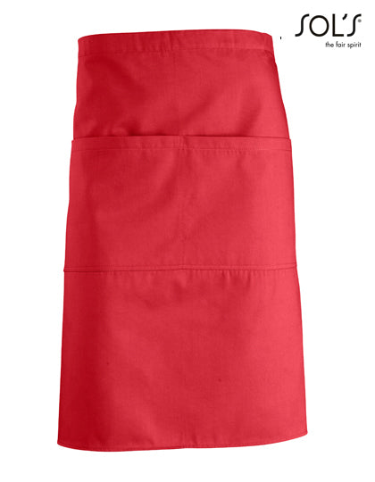 SOL´S - Medium Apron Greenwich - Red