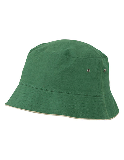 Myrtle beach - Fisherman Piping Bucket Hoed - Dark Green/Beige
