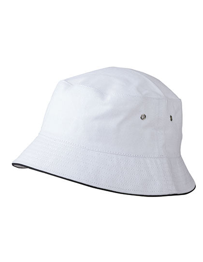 Myrtle beach - Fisherman Piping Bucket Hoed - White/Navy