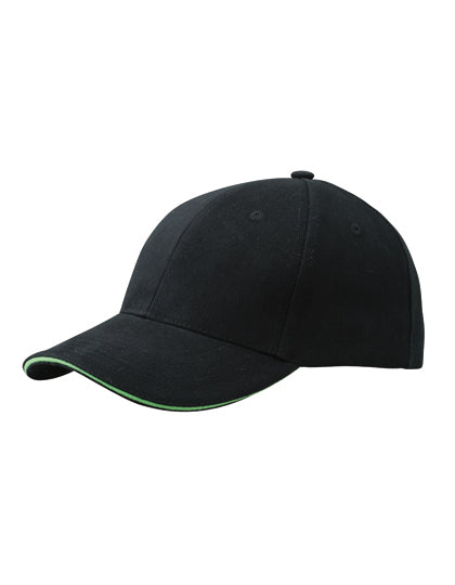 Daiber - 6-Panel Sandwich Cap - Black / Lime Green