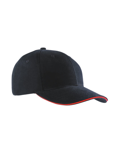 Daiber - 6-Panel Sandwich Cap - Black / Red