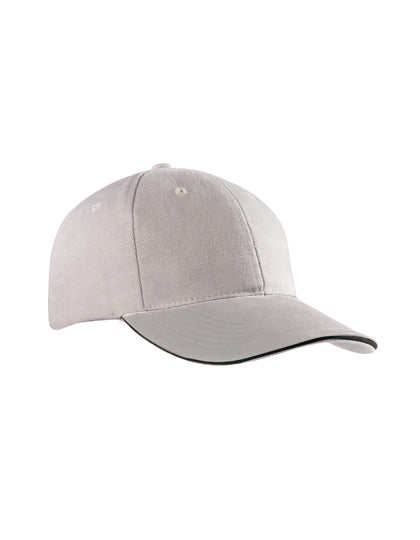 Daiber - 6-Panel Sandwich Cap - Light Grey / Black