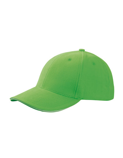 Daiber - 6-Panel Sandwich Cap - Lime Green / White