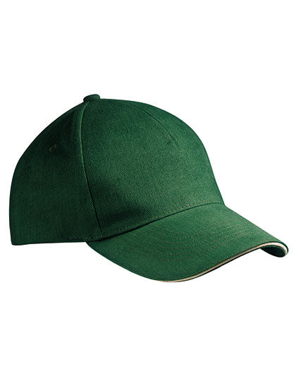 Daiber - 5 Panel Sandwich Cap - Dark Green / Natural